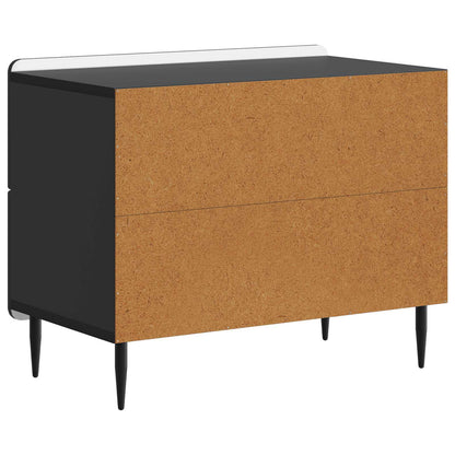 Bedside Cabinet Black 62 x 34.5 x 49.5 cm Engineered Wood