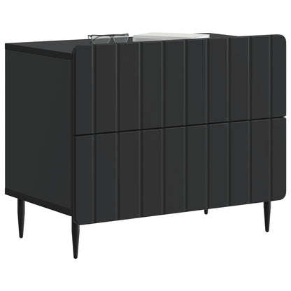Bedside Cabinet Black 62 x 34.5 x 49.5 cm Engineered Wood
