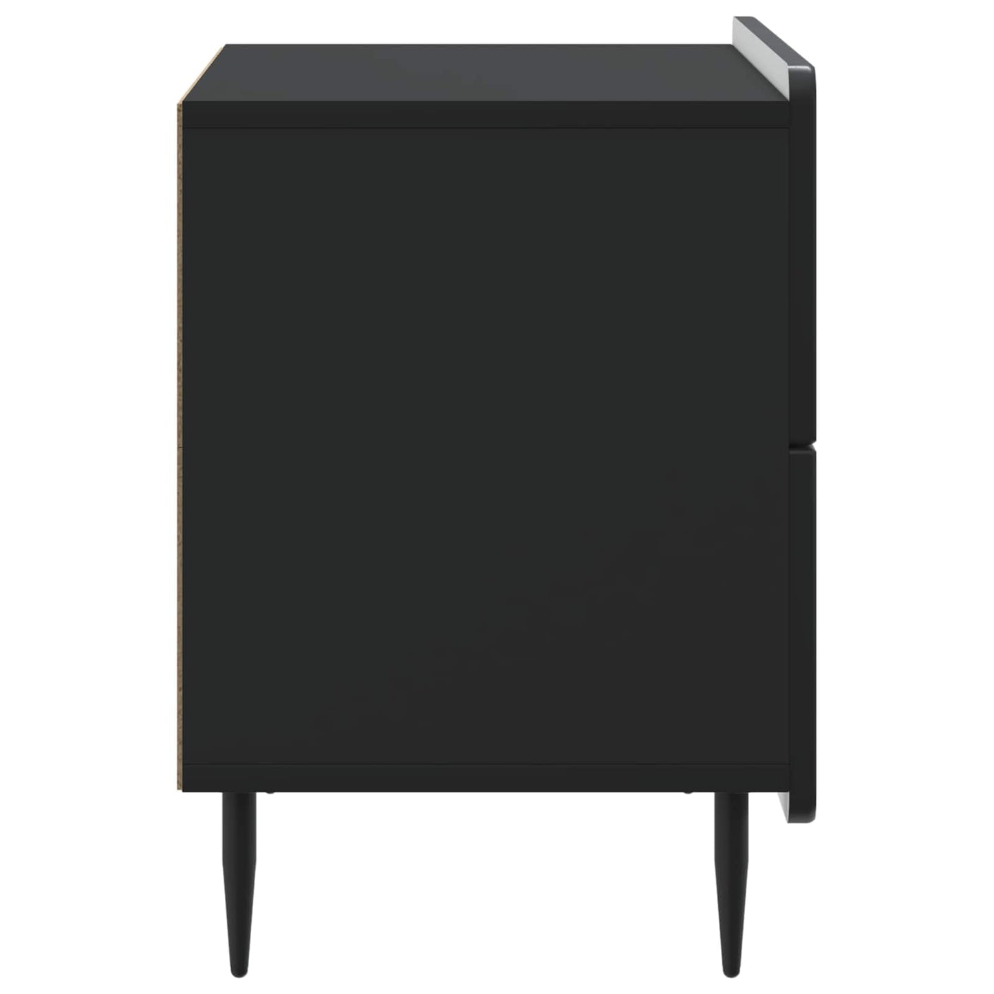 Bedside Cabinet Black 62 x 34.5 x 49.5 cm Engineered Wood