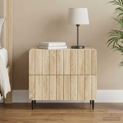 Bedside Cabinet Sonoma Oak 62 x 34.5 x 49.5 cm Engineered Wood