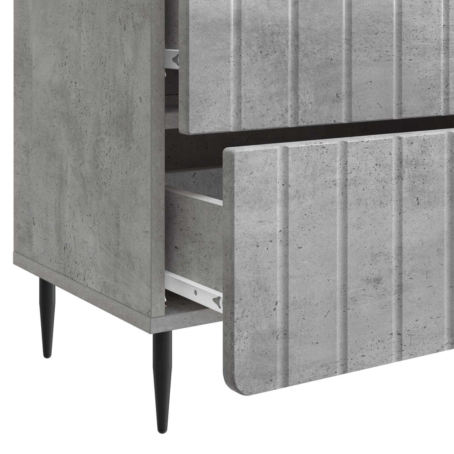 Bedside Cabinet with Drawer Concrete Grey 62 x 34.5 x 49.5 cm