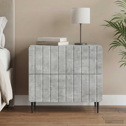 Bedside Cabinet Concrete Grey 62 x 34.5 x 49.5 cm