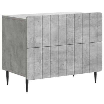 Bedside Cabinet with Drawer Concrete Grey 62 x 34.5 x 49.5 cm