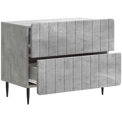 Bedside Cabinet with Drawer Concrete Grey 62 x 34.5 x 49.5 cm