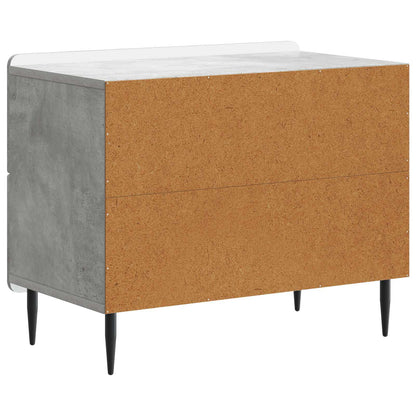 Bedside Cabinet with Drawer Concrete Grey 62 x 34.5 x 49.5 cm
