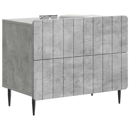 Bedside Cabinet with Drawer Concrete Grey 62 x 34.5 x 49.5 cm