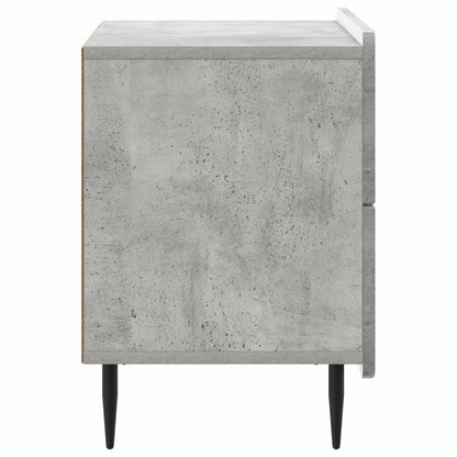 Bedside Cabinet with Drawer Concrete Grey 62 x 34.5 x 49.5 cm