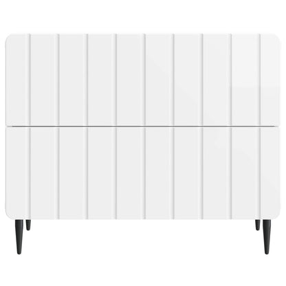 Bedside Cabinet High Gloss White 62 x 34.5 x 49.5 cm