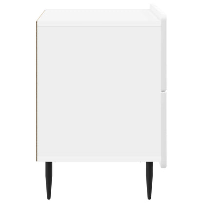 Bedside Cabinet High Gloss White 62 x 34.5 x 49.5 cm