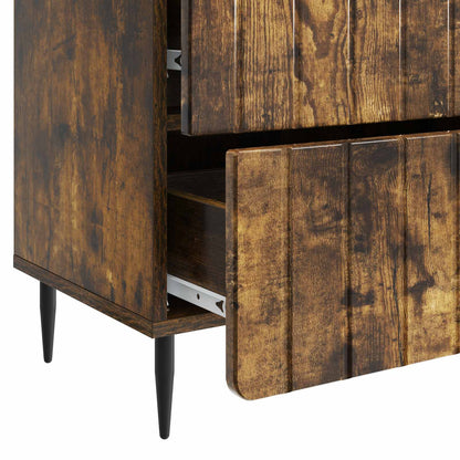 Bedside Cabinet Smoked Oak 62 x 34.5 x 49.5 cm Engineered Wood