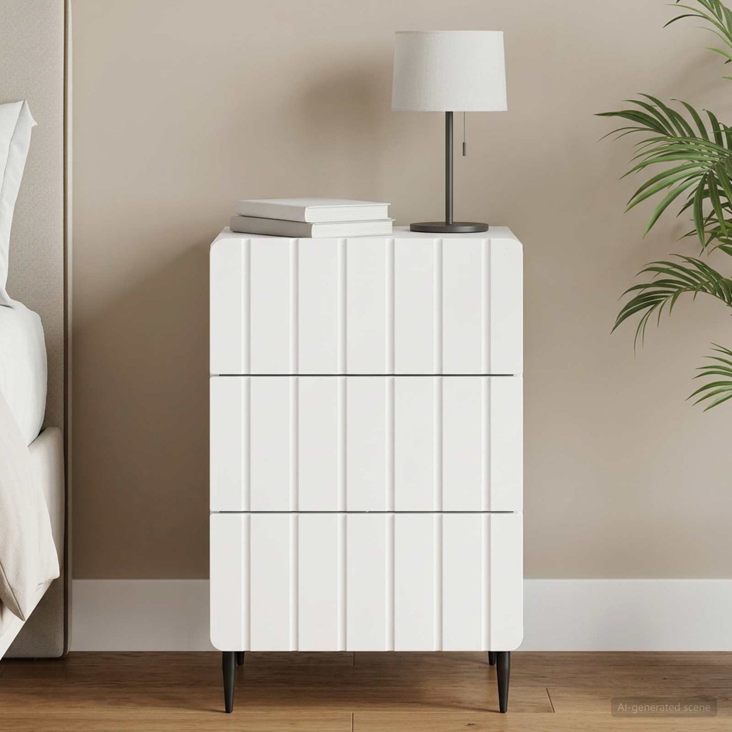Bedside Cabinet White 43x 41 x 68 cm Engineered Wood