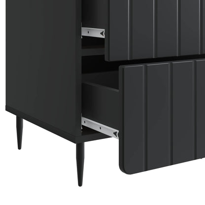 Bedside Cabinet Black 43x 41 x 68 cm Engineered Wood