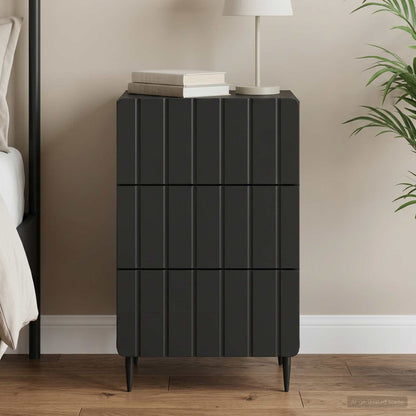 Bedside Cabinet Black 43x 41 x 68 cm Engineered Wood