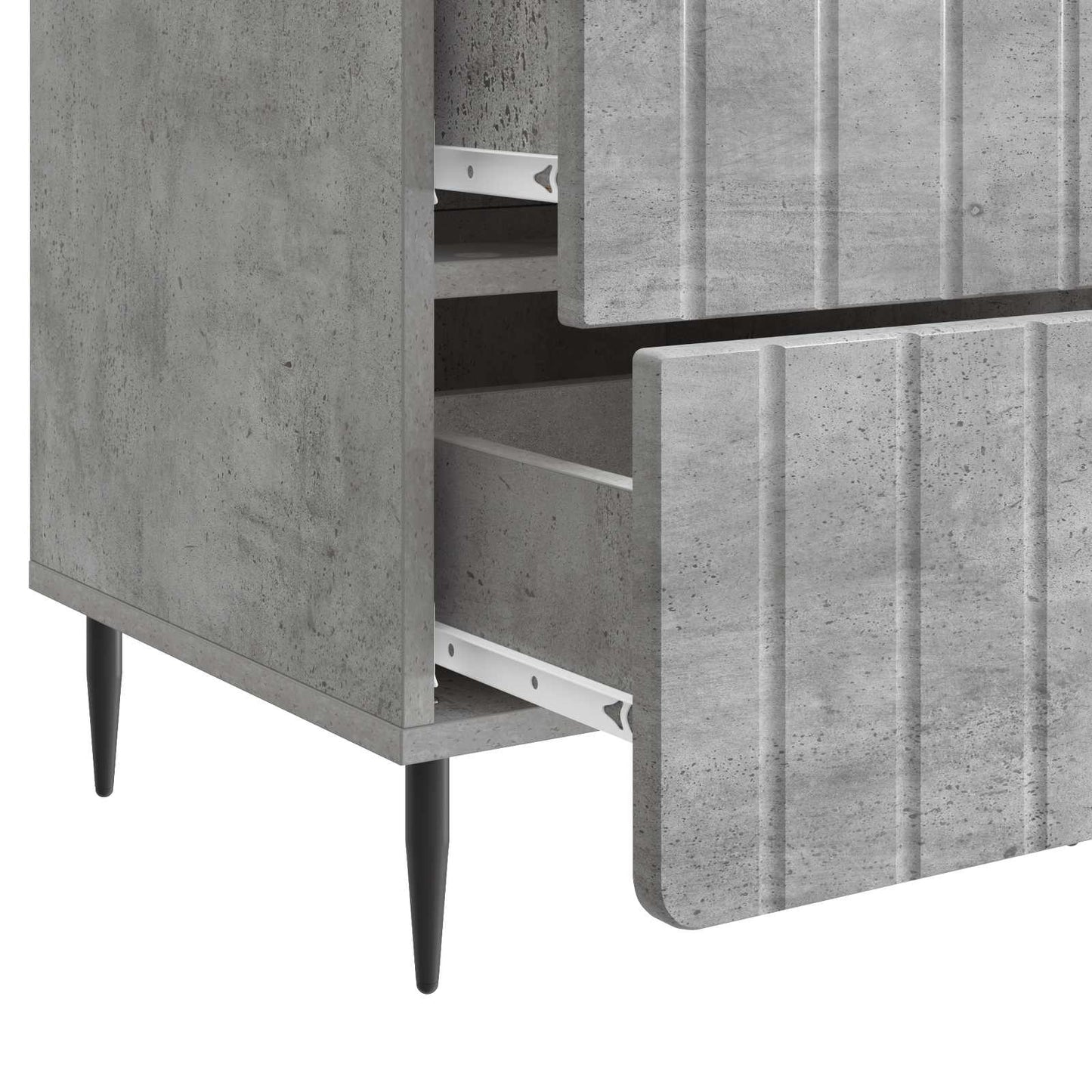 Bedside Cabinet Concrete Grey 43x 41 x 68 cm Engineered Wood