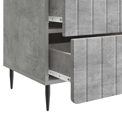 Bedside Cabinet Concrete Grey 43x 41 x 68 cm Engineered Wood