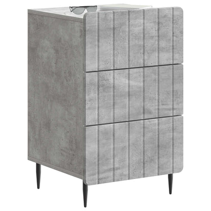 Bedside Cabinet Concrete Grey 43x 41 x 68 cm Engineered Wood