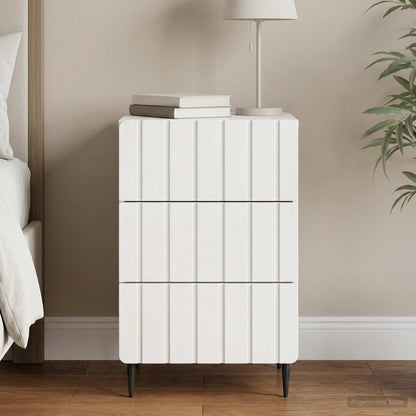 Bedside Cabinet High Gloss White 43x 41 x 68 cm Engineered Wood