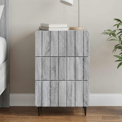 Bedside Cabinet Grey Sonoma 43x 41 x 68 cm Engineered Wood