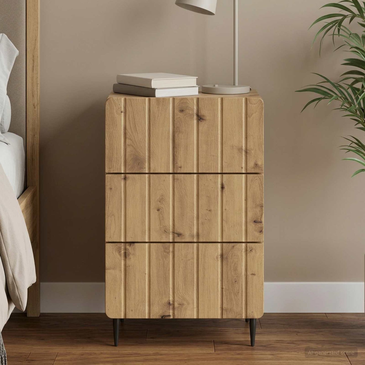 Bedside Cabinet Artisan Oak 43x 41 x 68 cm Engineered Wood
