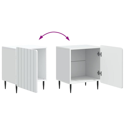 Bedside Cabinet White 43 x 34.5 x 52 cm Engineered Wood