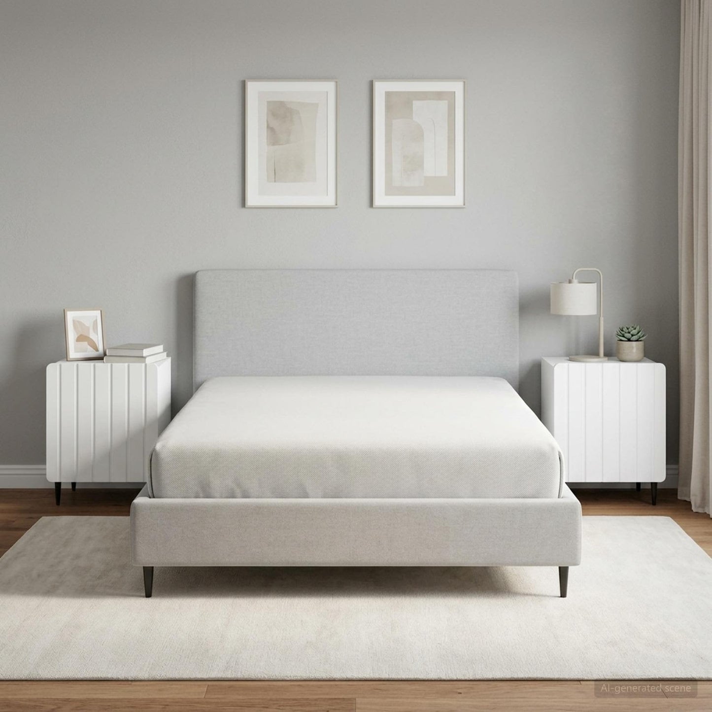 Bedside Cabinet 2 pcs White 43 x 34.5 x 52 cm Engineered Wood