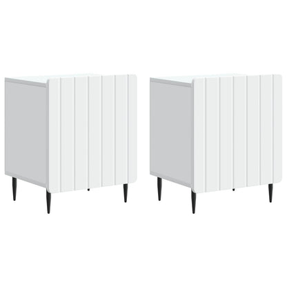 Bedside Cabinet 2 pcs White 43 x 34.5 x 52 cm Engineered Wood