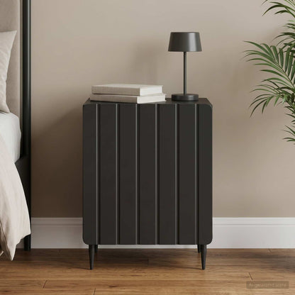 Bedside Cabinet Black 43 x 34.5 x 52 cm Engineered Wood