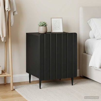 Bedside Cabinet 2 pcs Black 43 x 34.5 x 52 cm Engineered Wood
