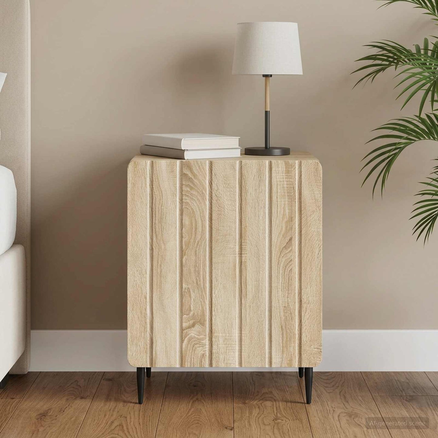 Bedside Cabinet Sonoma Oak 43 x 34.5 x 52 cm Engineered Wood