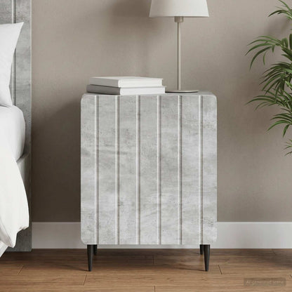 Bedside Cabinet Concrete Grey 43 x 34.5 x 52 cm Engineered Wood