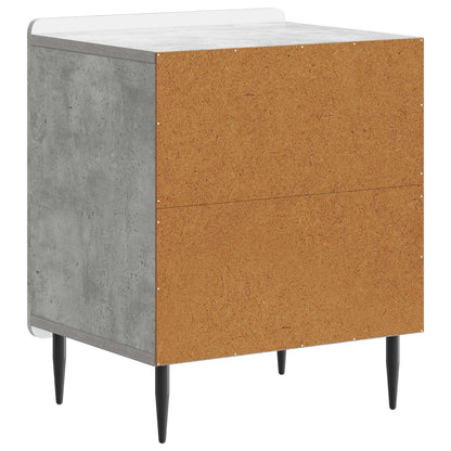 Bedside Cabinet 2 pcs Concrete Grey 43 x 34.5 x 52 cm