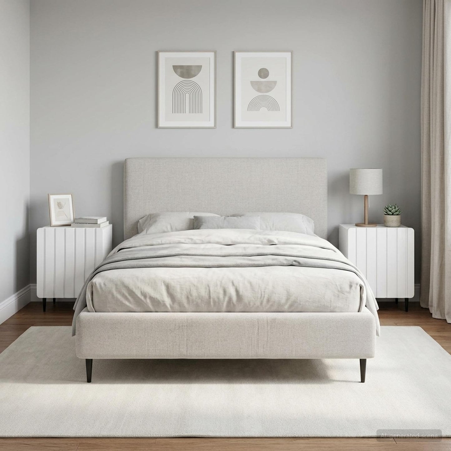 Bedside Cabinet 2 pcs High Gloss White 43 x 34.5 x 52 cm