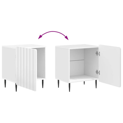 Bedside Cabinet 2 pcs High Gloss White 43 x 34.5 x 52 cm
