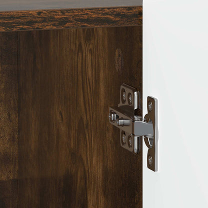 Bedside Cabinet Smoked Oak 43 x 34.5 x 52 cm Engineered Wood