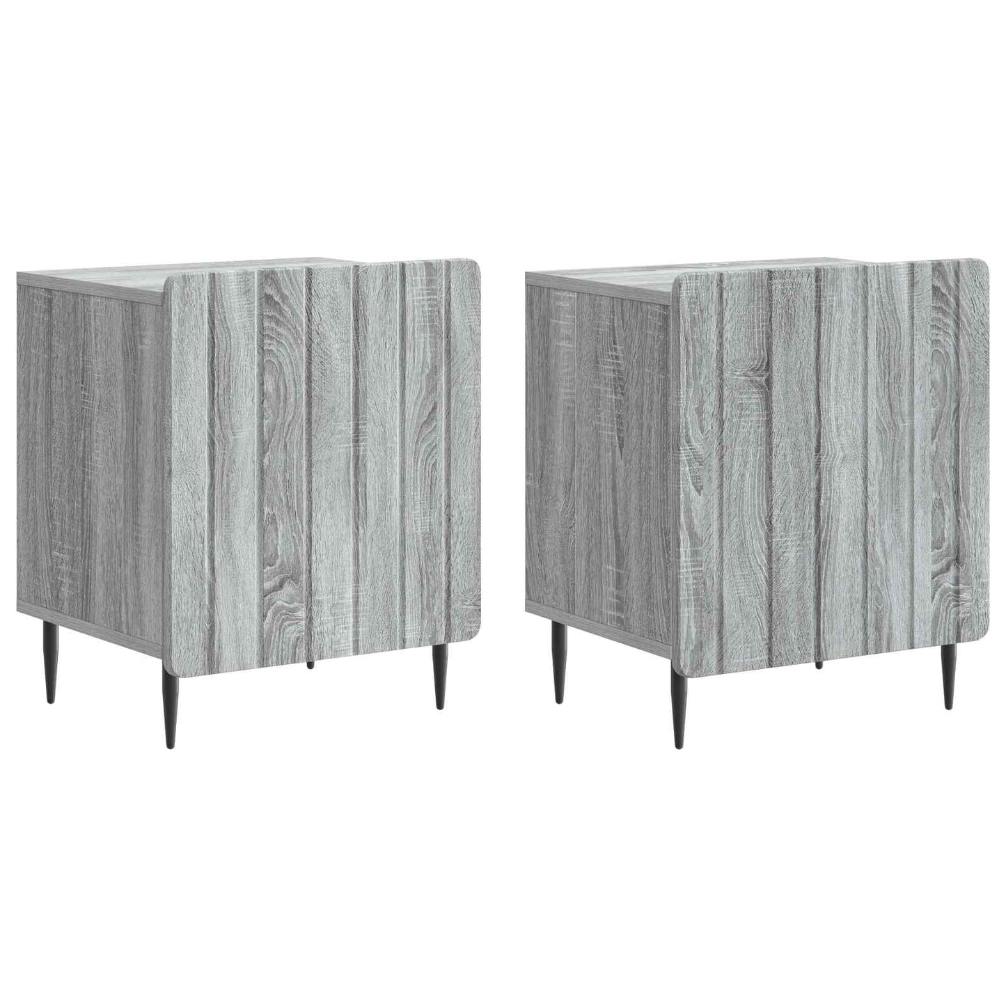 Bedside Cabinet 2 pcs Grey Sonoma 43 x 34.5 x 52 cm