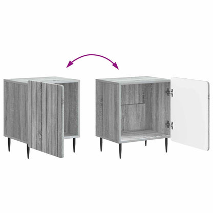 Bedside Cabinet 2 pcs Grey Sonoma 43 x 34.5 x 52 cm