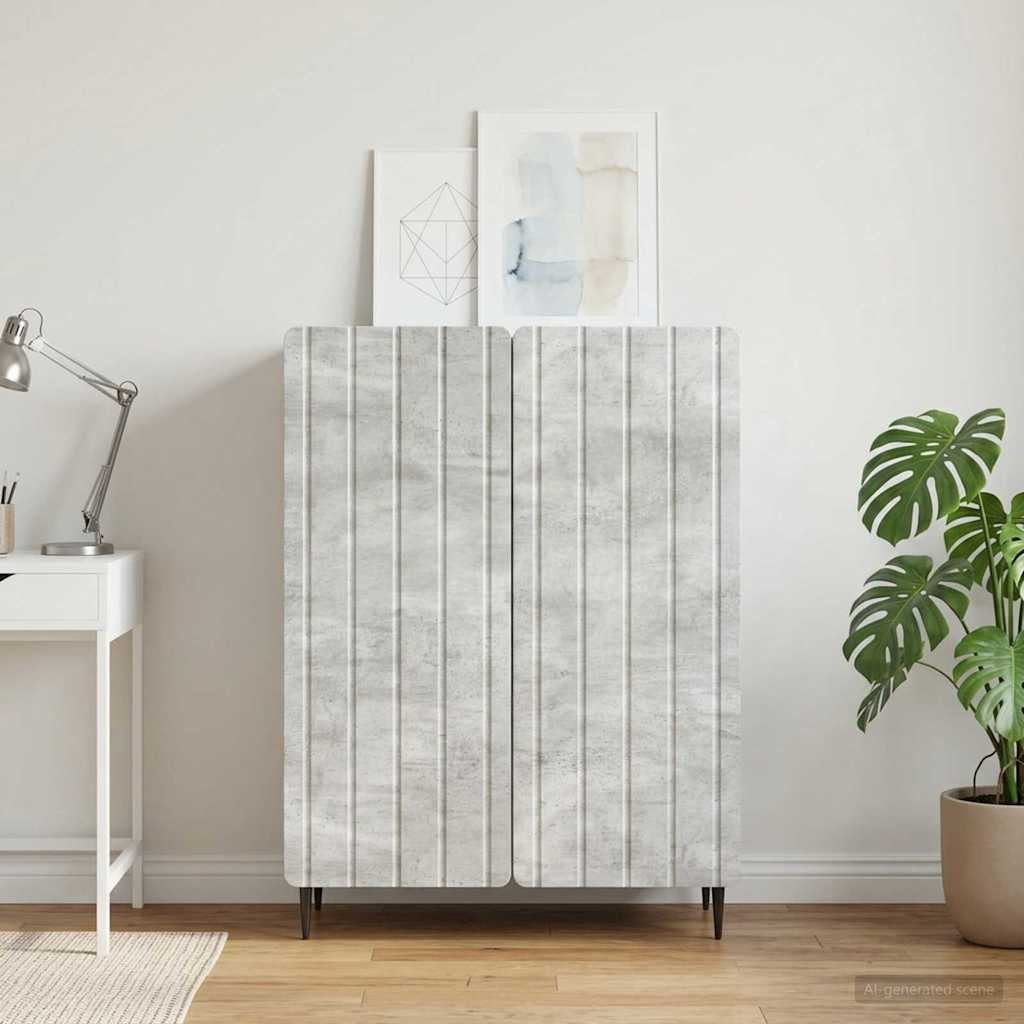 Sideboard Concrete Grey 66 x 34.5 x 92 cm Engineered Wood