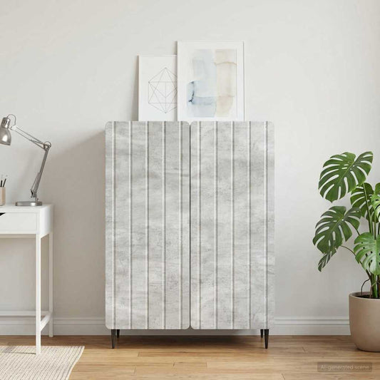 Sideboard Concrete Grey 66 x 34.5 x 92 cm Engineered Wood