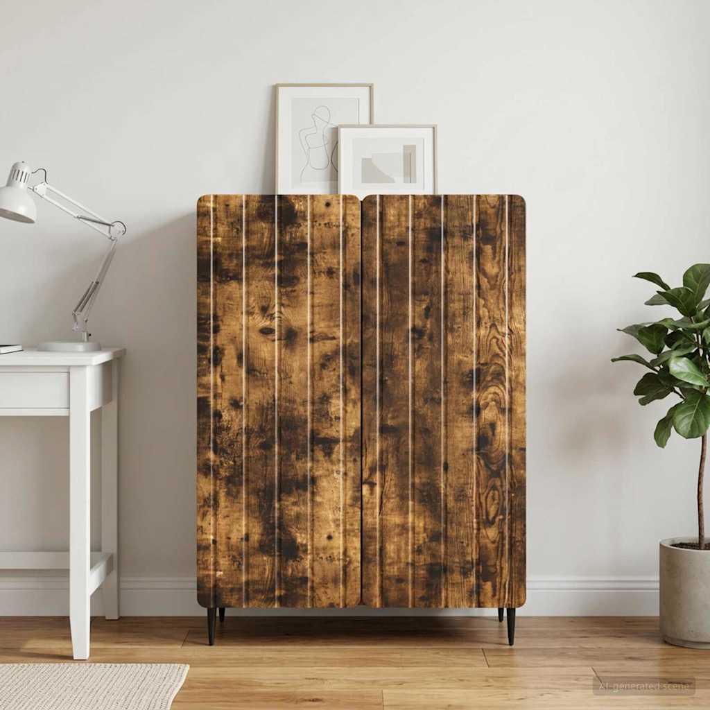 Sideboard Smoked Oak 66 x 34.5 x 92 cm Engineered Wood