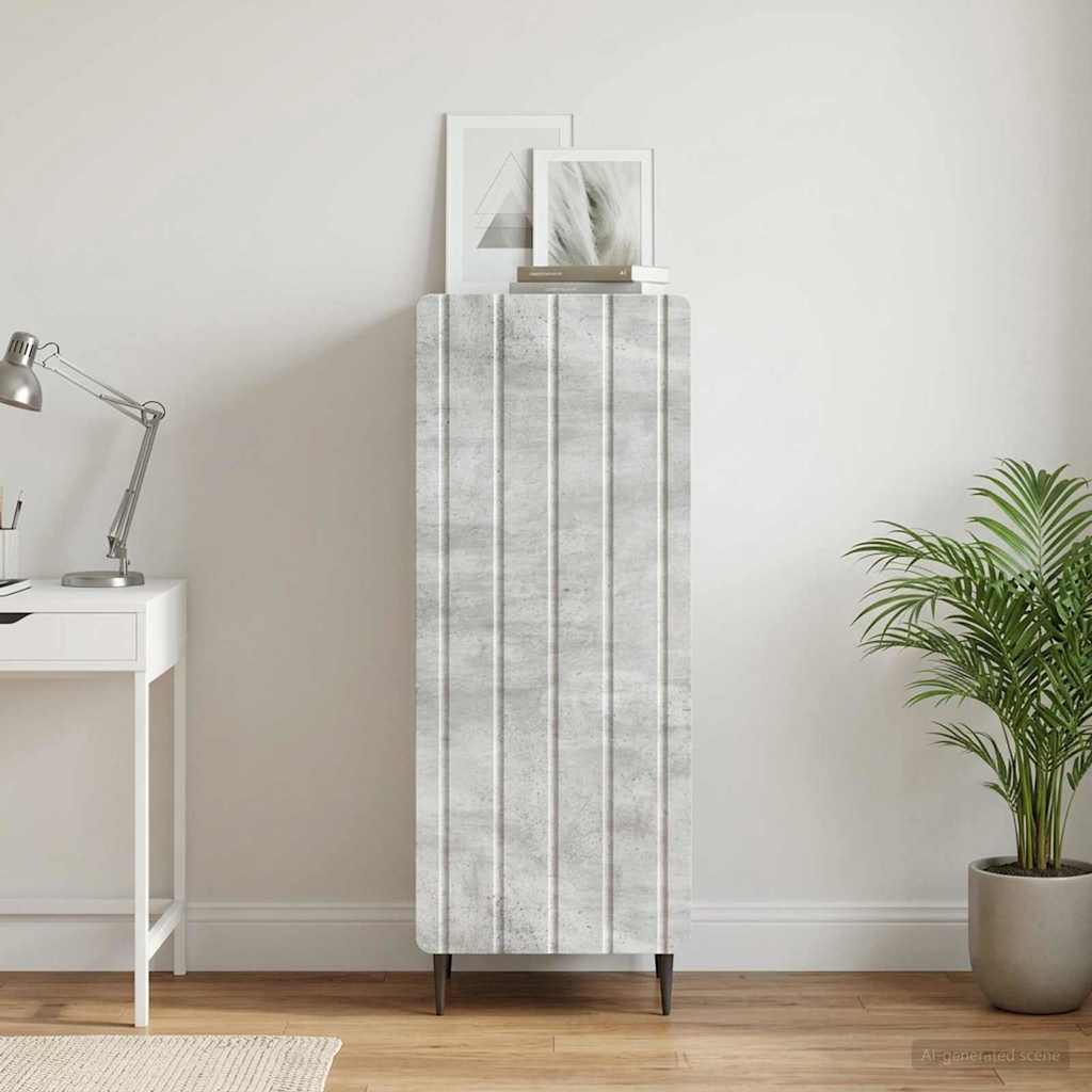Sideboard Concrete Grey 34.5 x 33 x 92 cm Engineered Wood