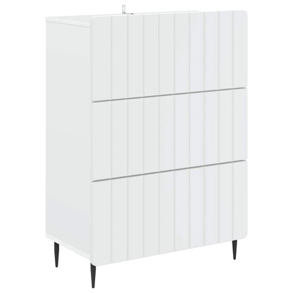 Drawer Cabinet White 66 x 34.5 x 92 cm Engineered Wood