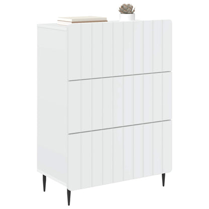 Drawer Cabinet White 66 x 34.5 x 92 cm Engineered Wood