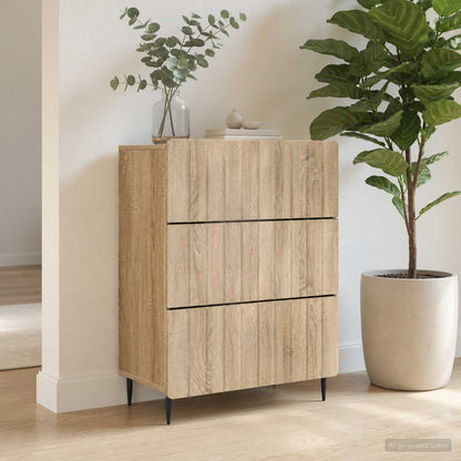Drawer Cabinet 66 x 34.5 x 92 cm Engineered Wood Sonoma Oak