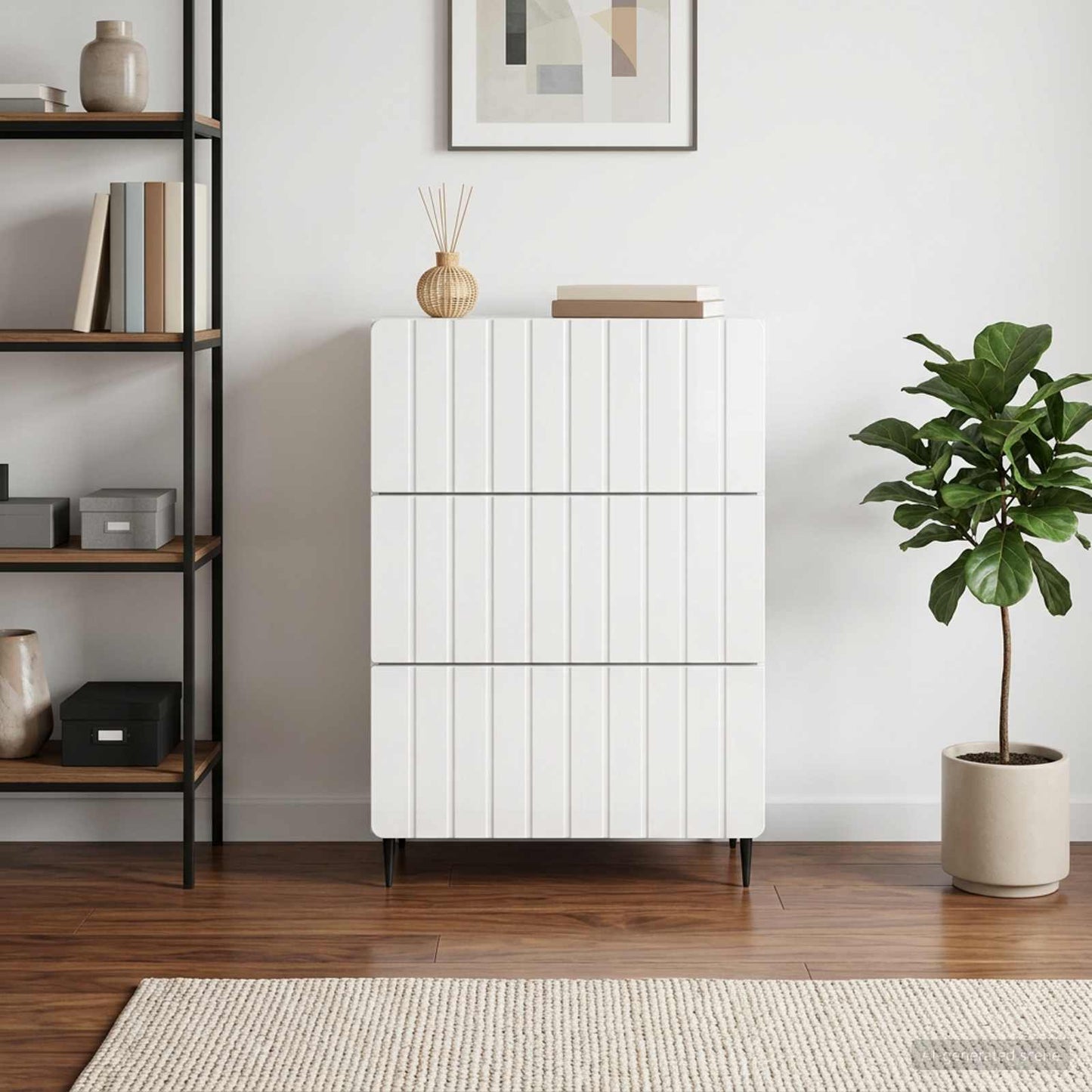 Drawer Cabinet 66 x 34.5 x 92 cm Engineered Wood