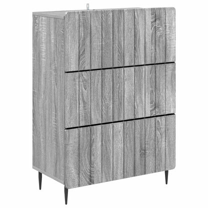 Drawer Cabinet Grey Sonoma 66 x 34.5 x 92 cm Engineered Wood