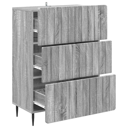 Drawer Cabinet Grey Sonoma 66 x 34.5 x 92 cm Engineered Wood