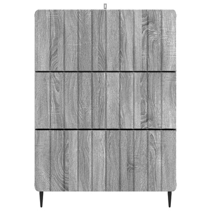 Drawer Cabinet Grey Sonoma 66 x 34.5 x 92 cm Engineered Wood
