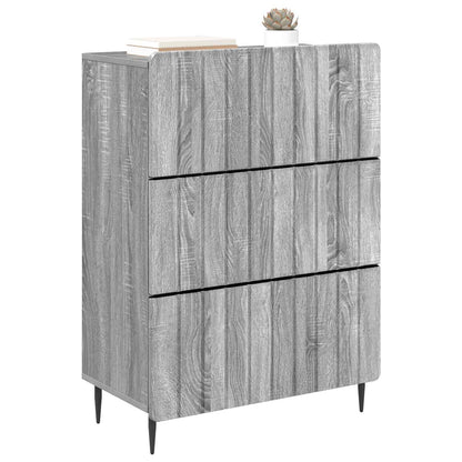 Drawer Cabinet Grey Sonoma 66 x 34.5 x 92 cm Engineered Wood