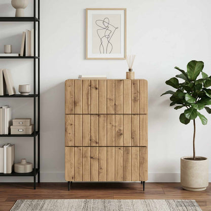 Drawer Cabinet 66 x 34.5 x 92 cm Engineered Wood Artisan Oak