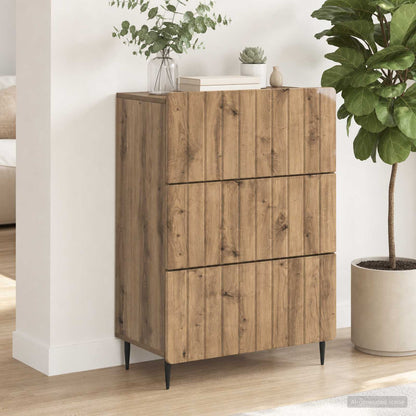 Drawer Cabinet 66 x 34.5 x 92 cm Engineered Wood Artisan Oak
